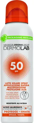 Спрей для тела Dermolab Sun Milk SPF50 солнцезащитное молочко для чувствительной кожи 150 мл