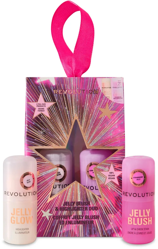 Набор для макияжа Makeup Revolution Jelly Blush and Highlighter Set румяна-стик 5,5 г и хайлайтер-стик 5 г