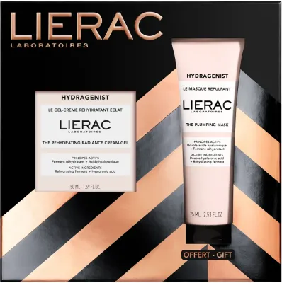 Набор для лица Lierac Hydragenist увлажняющий гель-крем и маска с гиалуроновой кислотой 50+75 мл