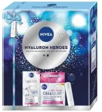 Набор для лица NIVEA Hyaluron Heroes бальзам для губ дневной крем SPF30 и сыворотка с гиалуроновой кислотой для зрелой кожи 4.8 г+50+30 мл — фото 1