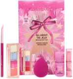 Набор для макияжа Makeup Revolution All About The Jelly желейный тинт для губ и щек палетка теней хайлайтер и кисть 6 предметов — фото 2