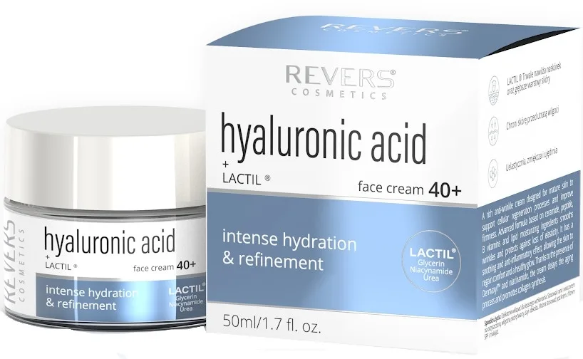 Крем для лица Revers Cosmetics Hyaluronic Acid 40+ с гиалуроновой кислотой 50 мл