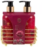 Набор Aurora Midnight Rose жидкое мыло для рук 250 мл лосьон для рук 250 мл и металлическая корзина — фото 1