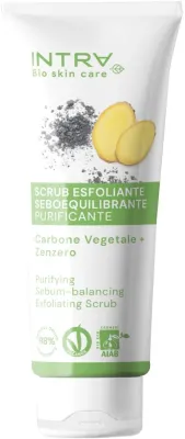 Скраб для лица Intra Charcoal Ginger Purifying Sebum-Balancing Exfoliating Scrub с углём и имбирём, 75 мл