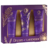 Набор Aurora Dream Of Lavender лосьон для тела 100 мл крем для рук 100 мл и скраб для тела 100 мл — фото 1