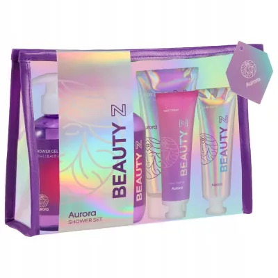 Набор Aurora Beauty Z гель для душа 250 мл лосьон 250 мл крем для рук 60 мл скраб 100 мл и крем для ног 60 мл