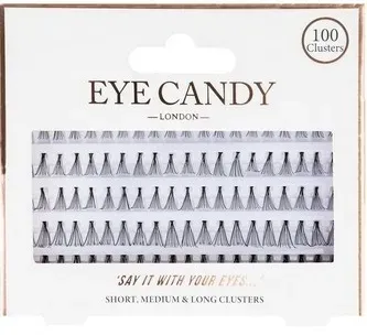 Ресницы накладные Eye Candy Individual Lashes пучковые, разной длины, 100 шт