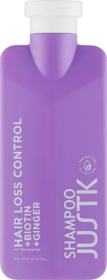 Шампунь JustK Biotin & Ginger против выпадения волос с биотином и имбирём, 300 мл