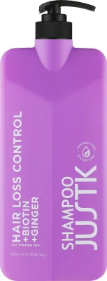 Шампунь JustK Biotin & Ginger против выпадения волос с биотином и имбирём, 1000 мл