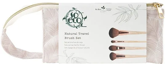 Дорожный набор кистей для макияжа с косметичкой So Eco Natural Travel Brush Set