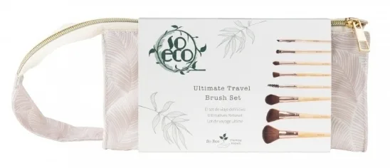 Дорожный набор кистей для макияжа с косметичкой So Eco Ultimate Travel Set из 8 предметов