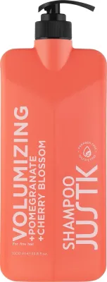Шампунь JustK Pomegranate & Cherry Blossom для объёма тонких волос, гранат