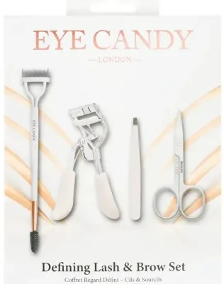 Набор для бровей и ресниц Eye Candy Defining двусторонняя расческа щипцы для ресниц пинцет и ножницы
