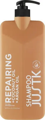 Шампунь JustK Coconut & Argan Oil восстанавливающий с гиалуроновой кислотой