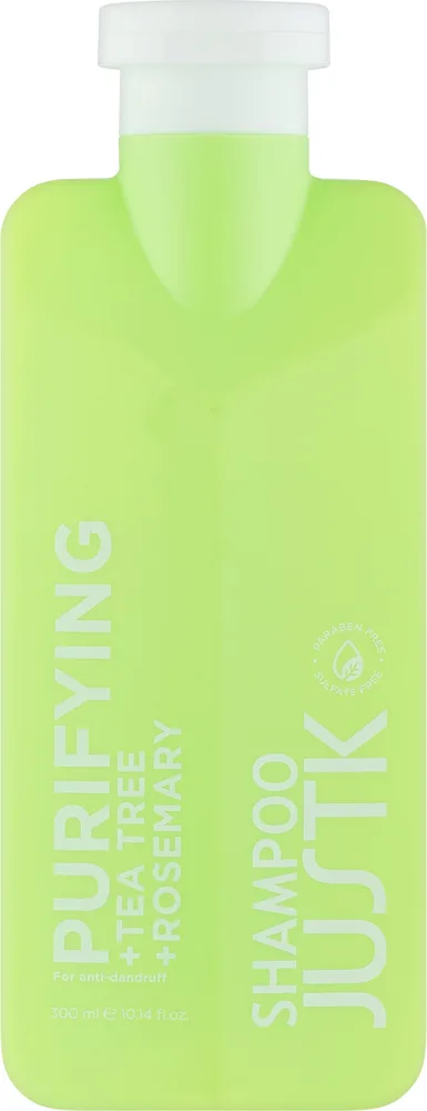 Шампунь JustK Tea Tree & Rosemary очищающий против перхоти с пироктон оламином