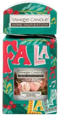 Набор Yankee Candle Fa La La La ароматическая свеча в стекле Candy Cane Milkshake 104 г