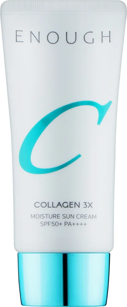 Enough Collagen 3X Moisture Sun Cream крем солнцезащитный для лица увлажняющий с коллагеном SPF50+ PA++++, корейская косметика, 50 г