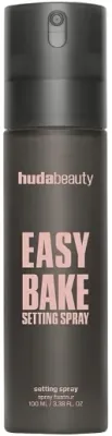 Спрей для фиксации макияжа Huda Beauty Easy Bake с никотинамидом и гиалуроновой кислотой, матирующий на 16 часов, 30 мл, 100 мл