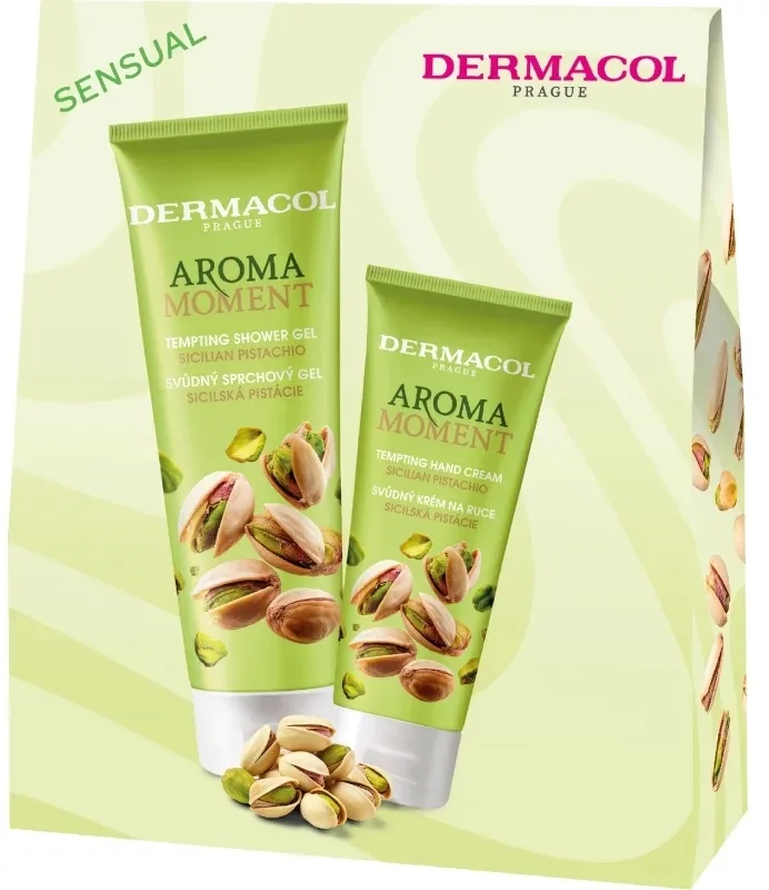 Набор Dermacol Aroma Moment Sicilian Pistachio «Сицилийские фисташки»: гель для душа, 250 мл, крем для рук, 100 мл