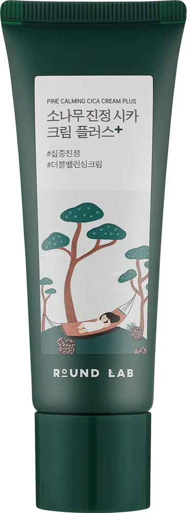 Round Lab Pine Calming Cica Cream Plus крем для лица успокаивающий для проблемной кожи 60 мл, увлажняющий cica крем с экстрактом сосны в двухкамерной тубе