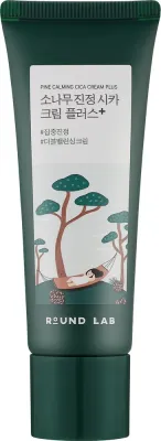 Round Lab Pine Calming Cica Cream Plus крем для лица успокаивающий для проблемной кожи 60 мл, увлажняющий cica крем с экстрактом сосны в двухкамерной тубе