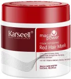 Маска для волос Karseell Maca Power Color Deposing Red Hair Mask оттеночная, для рыжих волос, 500 мл — фото 1