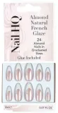 Накладные ногти Nail HQ Almond Natural French Glaze Nails, миндальная форма, френч с глазурью, 24 шт — фото 1