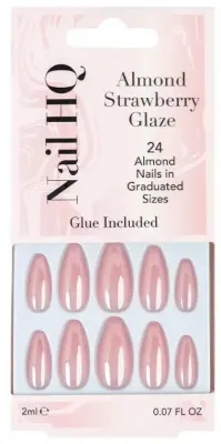 Накладные ногти Nail HQ Almond Strawberry Glaze Nails, миндальная форма, клубничная глазурь, 24 шт