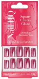 Накладные ногти Nail HQ Square Cherry Glaze Nails, квадратная форма, вишнёвая глазурь, 24 шт — фото 1
