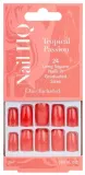 Накладные ногти Nail HQ Square Tropical Passion Cat Eye Nails, квадратная форма, кораллово-розовые, 24 шт — фото 1