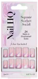 Накладные ногти Nail HQ Square Sorbet Swirl Nails квадратные, с разноцветными завитками, 24 шт — фото 1
