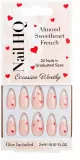 Накладные ногти Nail HQ Almond Sweetheart French Nails миндалевидные, френч с красными сердечками, 24 шт — фото 1