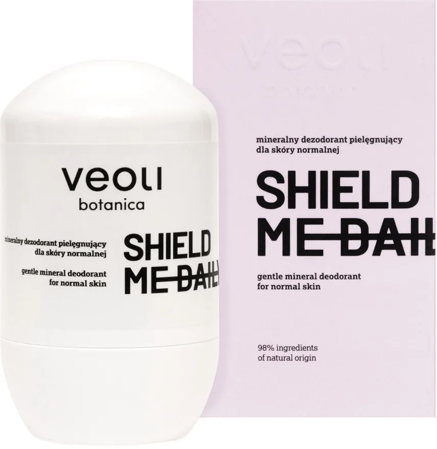 Дезодорант минеральный Veoli Botanica Shield Me Daily для нормальной кожи, защита до 48 часов, 50 мл