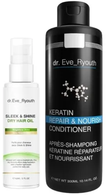 Набор Dr. Eve_Ryouth Keratin кондиционер 300 мл и сухое масло для волос 60 мл