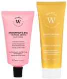Набор для лица Warda солнцезащитный крем SPF30 и детокс-маска с BHA и драконьим фруктом 50+50 мл — фото 1