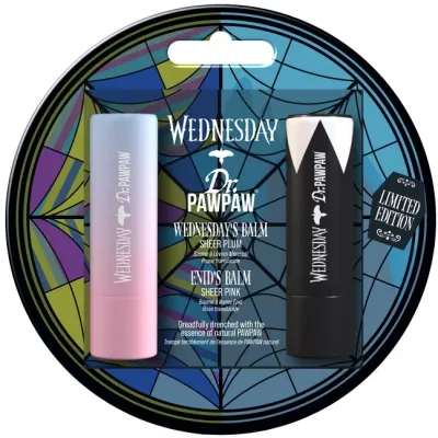 Набор бальзамов для губ Dr. PAWPAW x Wednesday Ophelia Hall Wednesday и Enid 2 шт по 4 г