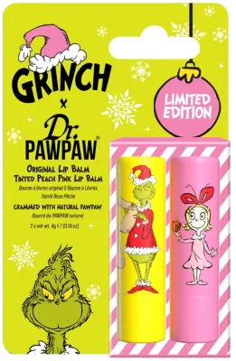 Набор бальзамов для губ Dr. PAWPAW x The Grinch Grinch и Cindy Lou Who 2 шт по 4 г