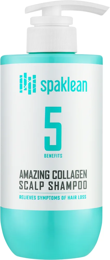 Шампунь Spaklean Amazing Collagen с гидролизованным коллагеном для кожи головы, 500 мл
