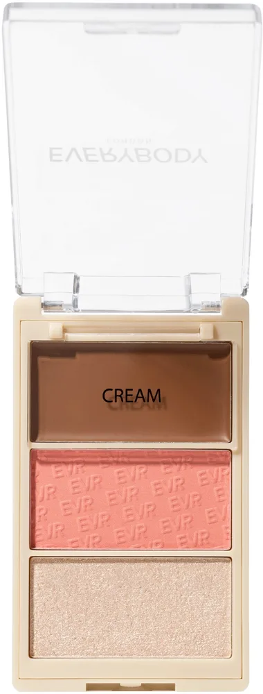 Палетка для контуринга лица Everybody London Back To The Office Trio Face, оттенок Glow Me Peachy