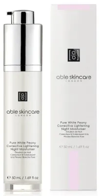 Able Skincare Lightening Activ Pure White Peony эмульсия для лица ночная осветляющая увлажняющая 50 мл, с белым пионом
