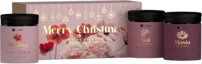 Набор для тела HiSkin Merry Christmas скраб соль для ванны и баттер с маслом макадамии и какао 3x200 мл