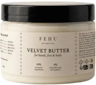 Масло-баттер для рук ног и тела Fehu Velvet с маслом ши и какао, 140 г