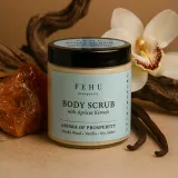 Fehu Fehu Body Scrub Aroma of Prosperity - Сахарный скраб для тела Aroma of Prosperity с абрикосовой пудрой, дерево и амбра, 400 г — фото 2
