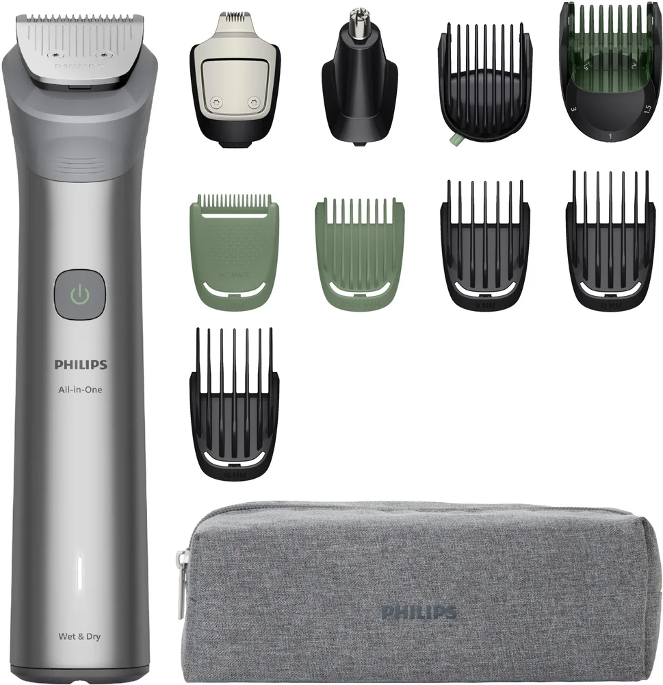 Триммер универсальный Philips Series 5000 MG5941/15, для бороды, головы и тела, водонепроницаемый, светло-серый