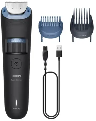Триммер для бороды Philips Beard Trimmer Series 3000 BT3660/15, 40 установок длины, водонепроницаемый