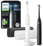 Набор электрических зубных щеток Philips Sonicare 5300 белая и черная с футлярами 2 шт — фото 1