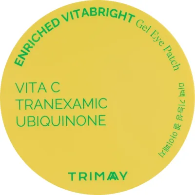 Trimay Enriched Vitabright Gel Eye Patch патчи под глаза гидрогелевые с витамином C, транексамовой кислотой и коэнзимом Q10 60 шт. осветляющие от тёмных кругов