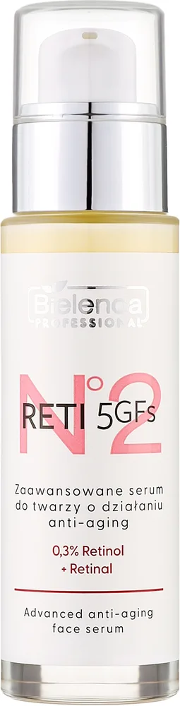 Сыворотка для лица Bielenda Professional RETI 5GFs антивозрастная, с ретинолом и ретиналем, 30 мл