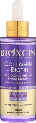 Сыворотка для увеличения объёма волос с коллагеном и биотином Bioxcin Collagen & Biotin Volum Boosting Hair Serum, 100 мл