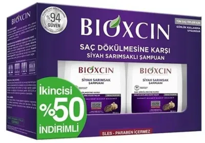 Набор шампуней Bioxcin Black Garlic два шампуня с экстрактом черного чеснока для ослабленных волос 2x300 мл